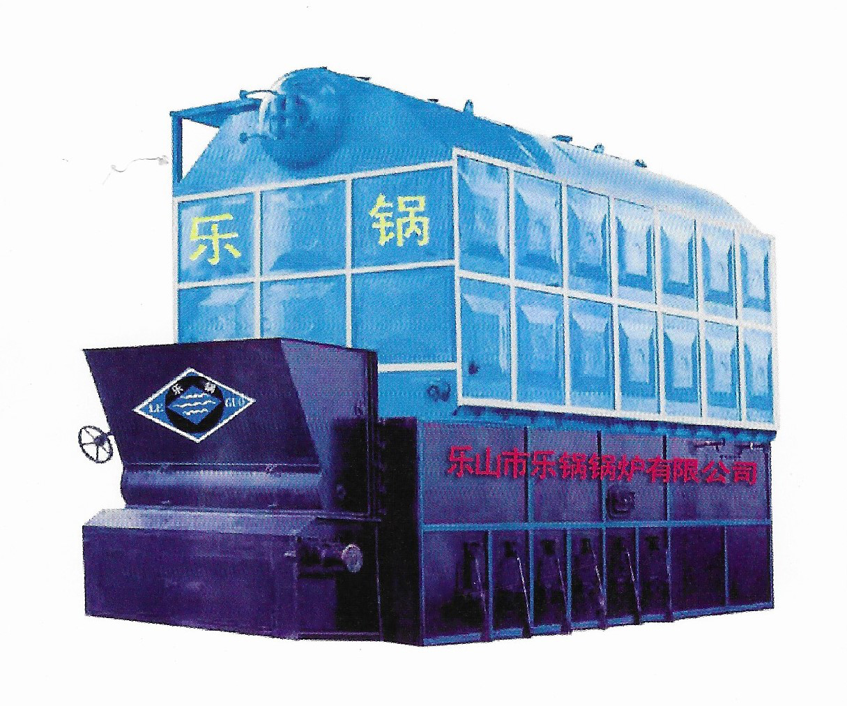 SZL链条炉排双筒全水管蒸汽锅炉